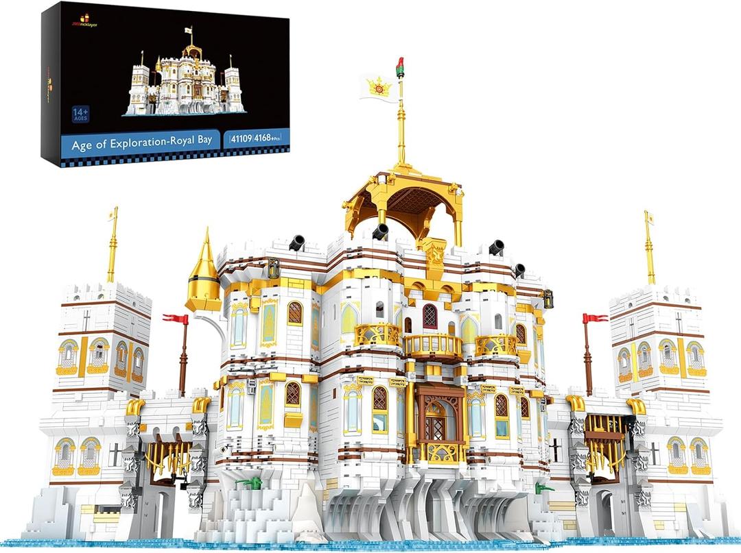 JMBricklayer Royal Bay Castle Building Sets, Ideas Medieval Castle Building Kit 41109, Construction MOC Building Set,Collectible Display Model Creative Gift for Adults, 51.4 x 43.3 x 55.0 cm