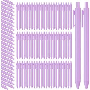 Fulmoon 50 Pcs Ballpoint Pens Bulk Retractable Comfortable Writing Pens Cute Back to School Supplies in Medium Point 1.0 mm for Teacher Student Bridal Shower Baby Shower (Light Purple)
