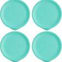 Replacement Lids for Pyrex 7201-PC 4 Cup, Silicone Round Storage Cover Lid for Anchor Hocking Glass Bowl 4 Pack Turquoise