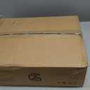 Modern Nightstand with Charging Station and LED Lights, White Bedside Table with Drawer, Fluted Side Table for Living Room, Bedroom