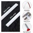 2 x Lunghaa Peel and Stick Matte White Finish Molding Trim, 393.7" x 0.31" Flexible Decoration Strip for Wall, Tile Edge, Mirror, Cabinet, Furniture and DIY Home Decor