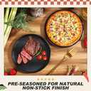 Maxdot 2 Pcs Small Cast Iron Griddle Pan 7.5 Inch Round Cast Iron Pizza Pan for Mother's Day Camping Skillets Casts Irons Grill Pans for Summer BBQ, Baking, Grilling, in The Oven, on The Stove