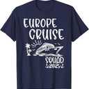 Northern Europe Cruise Squad 2025 Holiday Family Matching T-Shirt L Navy