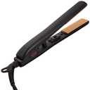 CHI Tourmaline Ceramic Mini Flat Iron, Hair Straightener For An Even & Smooth Finish, Dual Voltage, 0.75" Iron (Black)