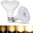 Flaspar PAR30 Outdoor LED Flood Light Bulbs, Dimmable 12W(100W Equivalent) LED Spotlight, 3000K Warm White E26 Base 1100Lm, Indoor Outdoor Recessed Bulb, Track Lighting, 2 Pack