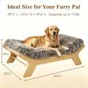 XL Size Elevated Dog Bed, Natural Finish Raised Dog Bed