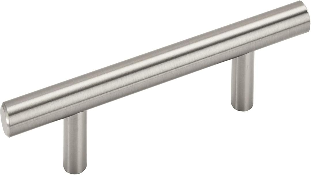 Amerock Bar Pulls 3 inch (76mm) Center-to-Center Satin Nickel Cabinet Pull, BP40515G10
