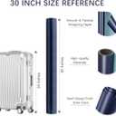 WRAPAHOLIC Navy Blue Matte Wrapping Paper - 81.5 Sq Ft Pearly-Lustre Solid Color Cream Wrapping Paper Perfect for Wedding, Birthday, Baby Shower, Christmas - 30 inch x 33 feet