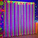 Amazon.com: Mega-L Glow In The Dark Party Supplies, 2 Pack Neon Round Party Decorations 3.3 x 6.6 ft Fuchsia, Yellow and Orange Tinsel Foil Fringe Curtains, Photo Booth Prop Backdrop Streamer Birthday Party Decor : Electronics