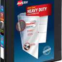 Avery Heavy-Duty View 3 Ring Binder, 1" One Touch Slant Rings, Holds 8.5" x 11" Paper, 1 Black Binder (05300)