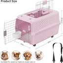 RIZZARI Hard-Sided Carrier: Opening Top Rolling Crate Ventilated 25 lbs