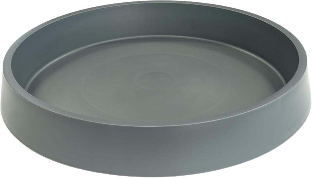 Plant Saucer Tray for Ceramic Plastic Pots, 12 inch Plant Saucers for Indoors, Pot Saucers Trays, Bird Bath Bowls, Flower Planter Water Drip Trays for Pots Base (12", Gray)