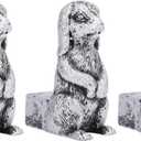 3PCS Flower Pot Decorative Feet, Animal Figures Plant Pot Feet for Outdoor Planters Support (Standing Rabbit)