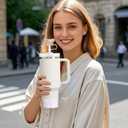 Mity rain 9Pcs Straw Covers Bling Set for Stanley Cup 30oz 40oz, All Accessories Compatible with Stanley Water Bottle, 10MM Silicone Straw Topper and Cup Handle Charms, Silicone Boot