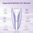Epilator, Smooth Glide Epilator for Women, 2 Speeds Facial Hair Removal Device with Silent Design, Cordless Rechargeable Hair Removal Epilators for Women Face Legs Bikini Arms Legs