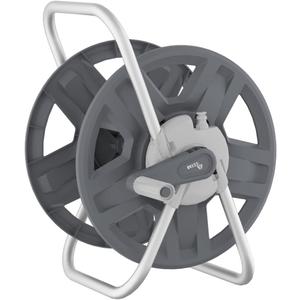 Water Hose Reel Cart, Holds 60-80 Ft of 5/8 Inch Hose, Grey Wall Mounted Garden Hose Cart, Portable Hose Reel for Convenient Storage and Watering
