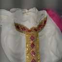 Morph Pink Cleopatra Costume for Girls, Egyptian Dress, Greek Goddess Outfit for Kids, Halloween Dress-Up Size S