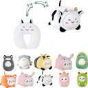 Kids Travel Pillow - 2-in-1 Deformable Kids Neck Pillow for Traveling, Soft U-Shaped Pillow with Adorable Animal Design, Comfy Sleep and Play, Ideal for Airplanes and Traveling (QQ Milk Cow)