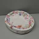 30PCS Floral Oval Paper Plates Party Supplies 10"12" Large Oval Dinner Plates Floral Party Plates Bulk for Holiday Bridal Shower Wedding Tea Party Supplies