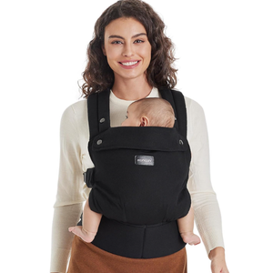 Momcozy Baby Carrier - Ergonomic, Cozy and Lightweight Carrier for 7-45lbs, Effortless to Put On, Ideal for Hands-Free Parenting, Enhanced Lumbar Support, Purehug for Infant to Toddler, Black
