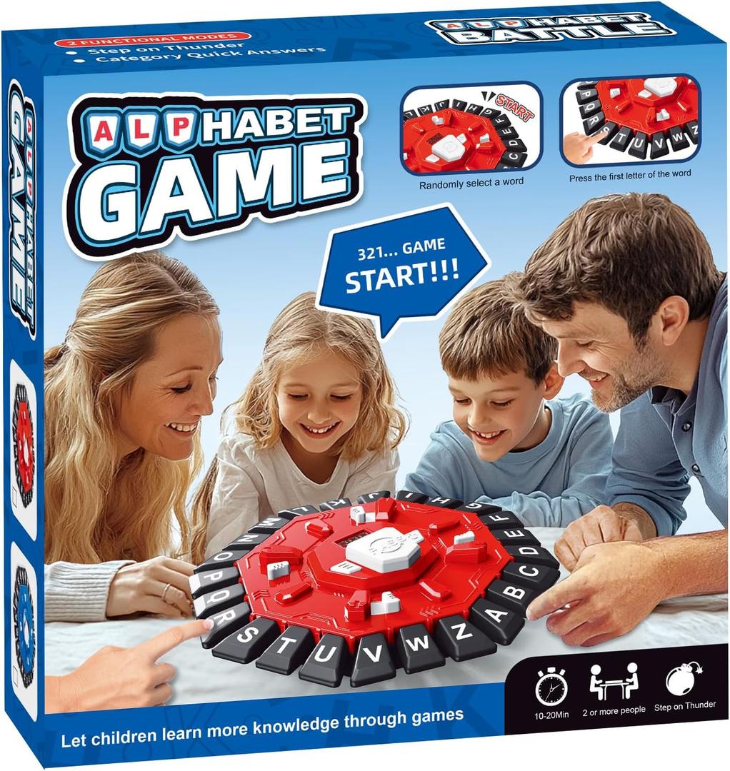 Tales of Wit Family Board Game for Kids & Adults - Fast-Paced Word Guessing Game with Timer & 200+ Topics - 2-8 Players, 15-20 Min Playtime - Perfect for Family Game Nights & Parties (Red)