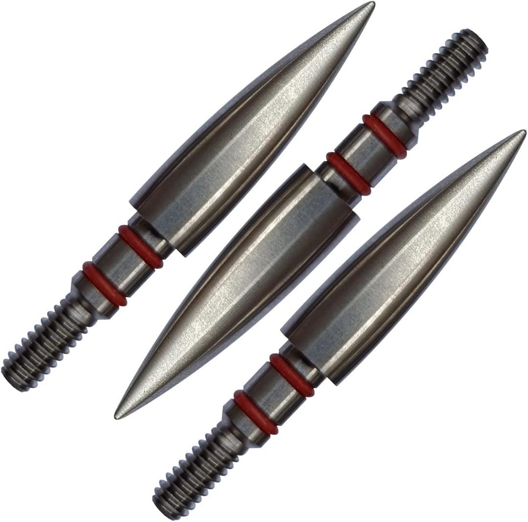 Field Points 100/125/150/200 Grains,Stainless Steel Archery Field Points Screw in Archery Field Tips (12 Pack)