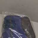 Amazon Basics Durable 3 Ring Zipper Binder with Multiple Pockets and Shoulder Strap, O-Ring Closure, Large Capacity, 4 inches, Blue