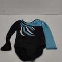 Girls Long Sleeve Shiny Waves Metallic Athletic Dance Gymnastics Leotard Outfit, Size 14A