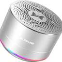 LENRUE Portable Wireless Bluetooth Speaker with Built-in-Mic,Handsfree Call,AUX Line,HD Sound and Bass for iPhone Ipad Android Smartphone and More (Silver)