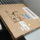 alawooder Folding Desk - 31.5" Wood Top Foldable Desk for Small Spaces | No Assembly Required Compact Desk for Home Office, Writing, and Study (Brown)