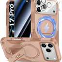 Goton for iPhone 17 Pro Case with Privacy Tempered Glass Screen Protector & Camera Lens Protector, Compatible with MagSafe, Invisible Kickstand, Shockproof Phone Cover for iPhone 17Pro
