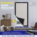 Soundproof Curtain 70" x 40" Heavy Duty Sound Blocking & Sound Dampening Curtain with Grommets & Hooks, Multi-Layer Acoustic Curtain for Noise Reduction & Light Blocking, Black, Single Panel