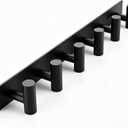 Matte Black Coat Rack Wall Mount - 6 Hooks, Heavy Duty Stainless Steel Wall Hooks for Towels, Coats, Robes, Bags, Hats, Keys, Wall Coat Hanger for Bathroom, Entryway, Kitchen, Hotel, Bedroom, Office