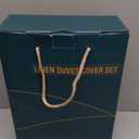 SONORO KATE 100% French Linen Duvet Cover King Size, Soft Breathable for Hot Sleepers, Moisture Wicking & Durable Cover Set - Zipper Closure & 4 Corner Ties Duvet Covers 3 Piece (White,King)