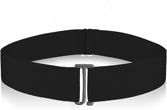 TIESOME Women Adjustable Elastic Belt, Stretch Invisible Belt Flat Buckle Waist Belts No Show Belt for Pants Jeans Dresses