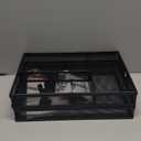 ROSYLINE Under Desk & Desktop Drawer Organizer - 2-Tier Metal Slide Out Drawers Organizer, Storage for Home Office Desk (Black)