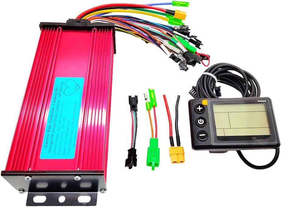 Electric Bike Controller, 36V-72V Brushless Motor Controller with LCD Display, Universal Voltage for 1000W-1500W Motors