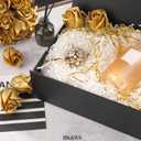 BLK&WH 6 Collapsible Groomsmen Boxes with Magnetic Lids, 10.5x7.7x3.8 Inches, Matte Black