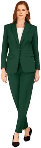 Womens Suit 2 Piece Slim Fit Outfits Suits Professional Blazer with Pants Dressy Casual Suiting Business Office Sets for Work 0