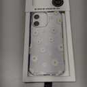 MOSNOVO for iPhone 17 Case | Military Grade 6.6ft Drop Tested | Camera Control | Clear with White Daisy Design