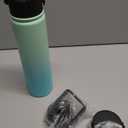 Insulated Water Bottle 24oz Stainless Steel Sport Bottles with 3 Lids, Mint