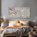 XIANSHOU Flowers Wall Art Plum Blossom Artwork Nature Wall Decor Canvas Prints Pictures Large Poster Arts 24"x48"