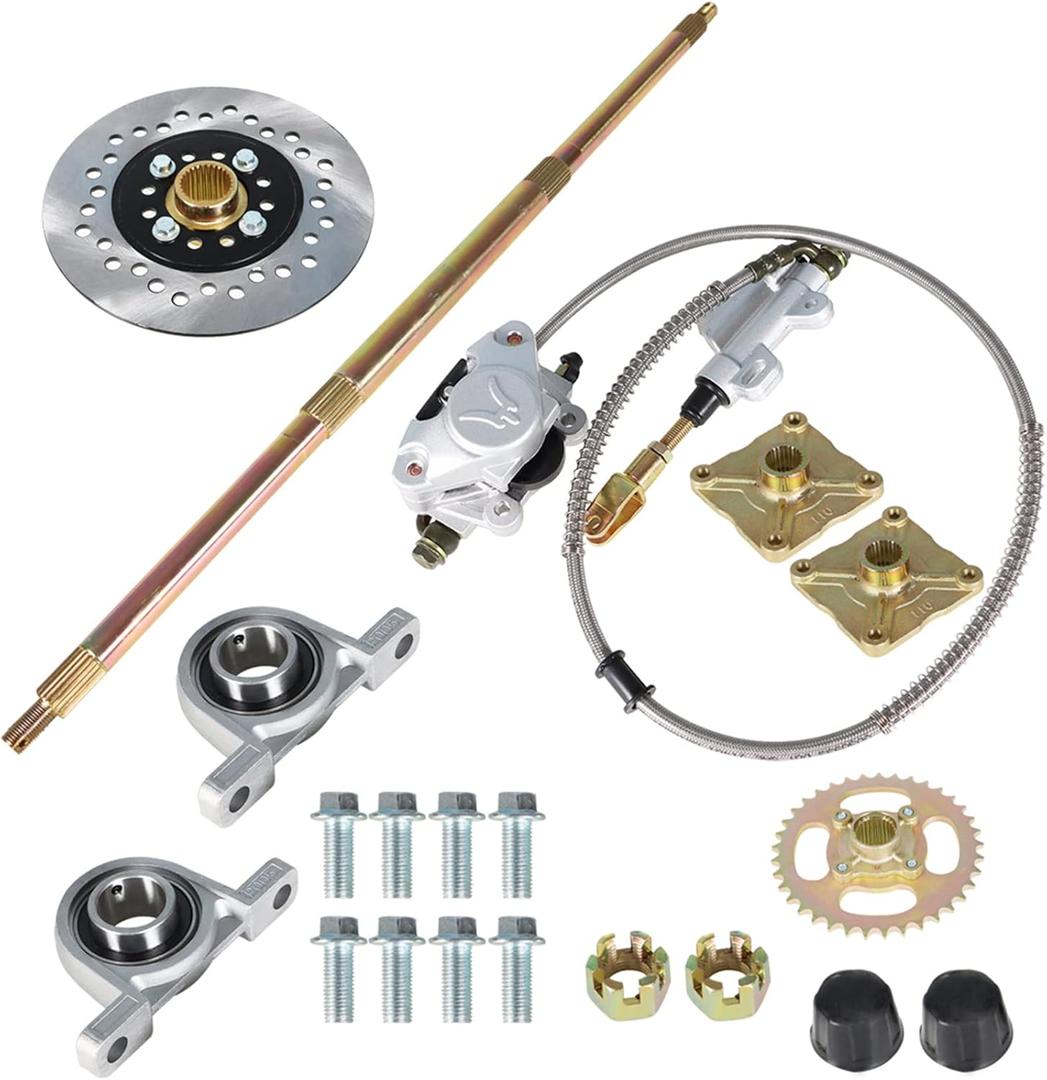 32in Go Kart ATV Live Rear Axle Kit Replacement for Go Kart ATV Quad and Drift Trikes