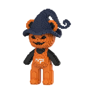 YaoYaoPlay Wizard Pumpkin Bear Small Building Block Set