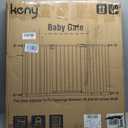keny 29"-55" Extra Wide Baby Gate, Pressure Mounted No Drilling Dog Gate for Stairs Doorways, Easy Walk Through Safety Gate for Babies or Pets, 30" Tall, White