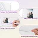 Vienrose Polaroid Scrapbook Photo Album, 3 Ring DIY Memory Book with Premium Crystal Clear Acrylic Cover PVC Pages 15 Sheets, Scrapbook Supplies for Wedding, Anniversary, Birthday, Travel