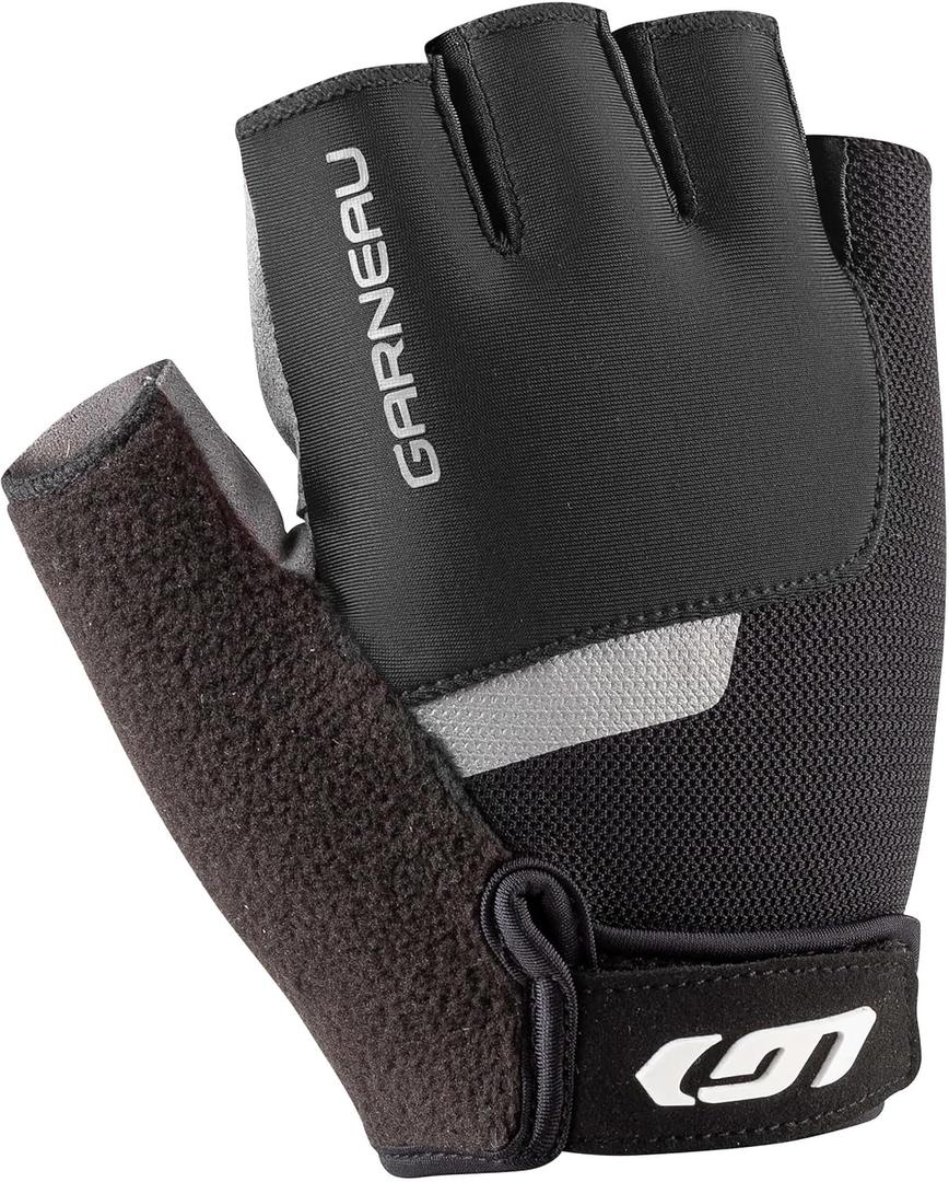 Garneau Men's Biogel Rx Bike Gloves | Half-Finger Cycling Gloves for Men | Shock-Absorbing Pad | Breathable & Lightweight, M