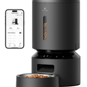 PETLIBRO Automatic Cat Feeder, 5G WiFi Automatic Dog Food Dispenser with Freshness Preservation, 5L Timed Pet Feeder with Low Food Sensor, Up to 10 Meals Per Day, Granary Black