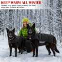 Dog Heated Warm Coat Jacket Pet Winter Black Vest Graphene Heat Lining Coat for Dogs Pet Outdoor Supplies(Not Included Batteries)(X-Large)