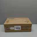 QEEIG Bathroom Floating Shelves for Wall - Shelf Over Toilet Paper Storage with Led and Leaves Farmhouse Decor Small 16 inch Set of 3, Brown (L019BN3)